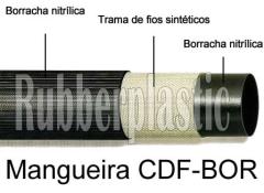 Composição da mangueira CDF-BOR tipo Oroflex preta
